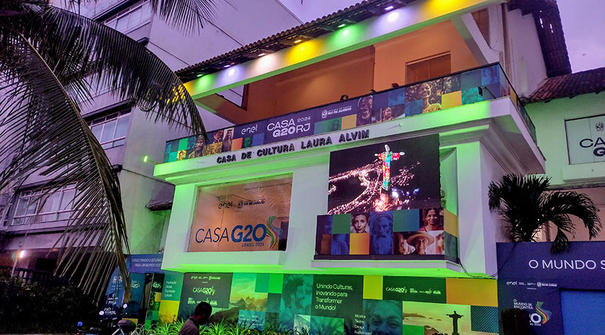 A Casa G20 - Casa de Cultura Laura Alvim, em Ipanema, sediou o lançamento de publicações do IBGE. Foto: Iere Ferreira/IBGE