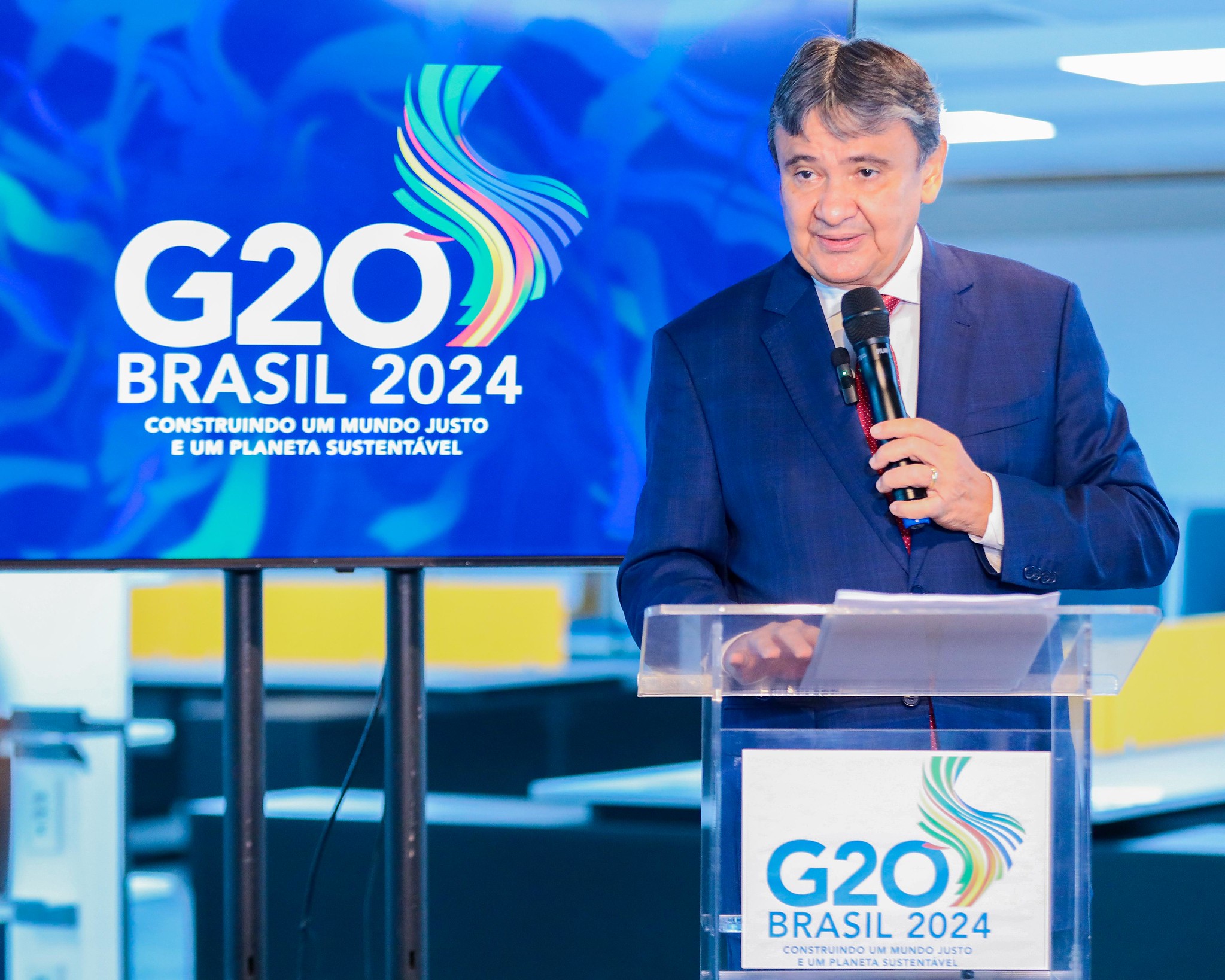 Minister Wellington Dias—of Development and Social Assistance, Family and Combating Hunger—announced the Global Alliance to Combat Hunger and Poverty created by Brazil’s G20 presidency. Image: MDS/Roberta Aline