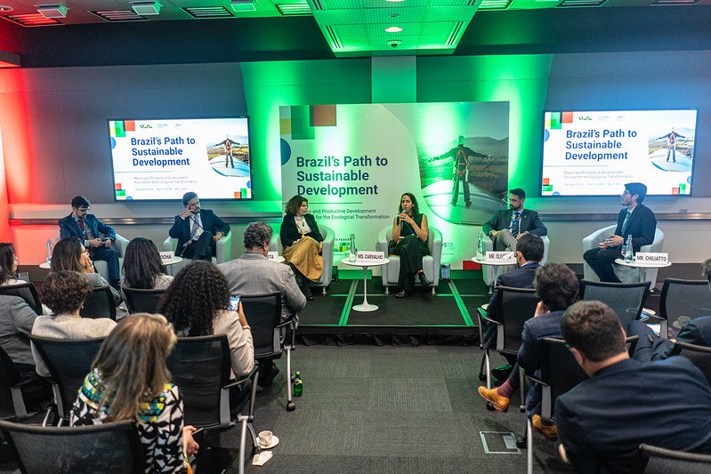 At a G20 side event, experts discuss how the ecological transition can impact the economy, generate jobs, income and improve people's living conditions | Photo: Audiovisual G20 Brasil