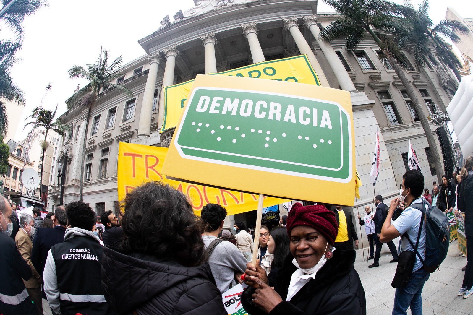Acto por la Democracia realizado en la Facultad de Derecho de la Universidad de São Paulo (USP), en septiembre de 2022. / Foto: Annelize Tozetto / Mídia Ninja
