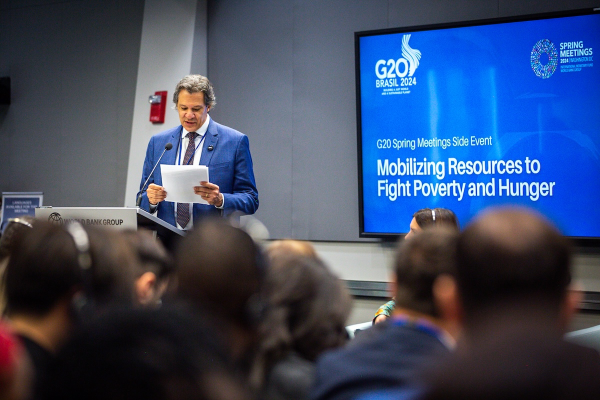 O ministro compartilhou a experiência brasileira no combate à fome e à pobreza. Crédito: Audiovisual G20 Brasil