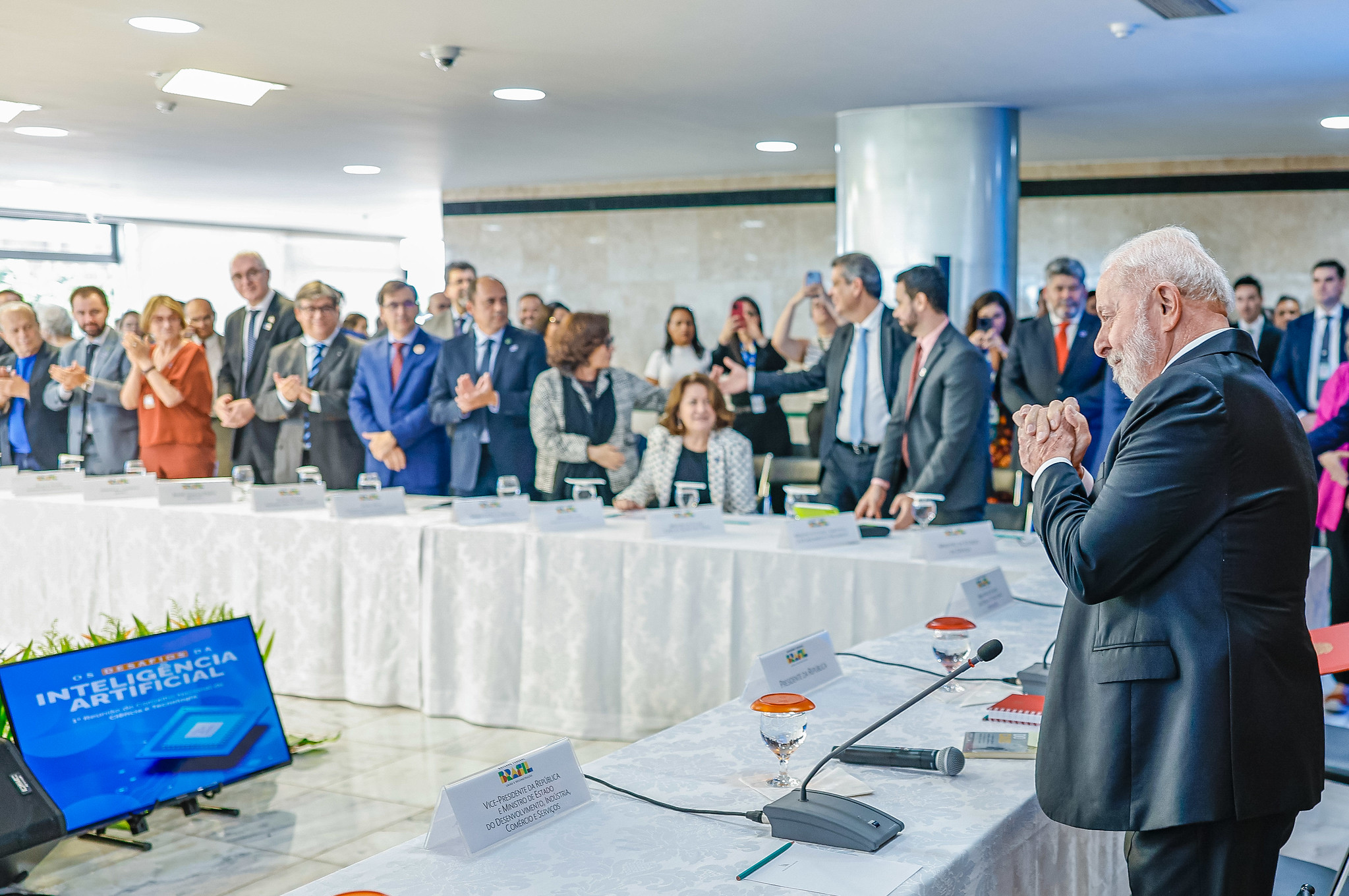 O presidente Luiz Inácio Lula da Silva na 1ª Reunião do Conselho Nacional de Ciência e Tecnologia, no Palácio do Planalto. Crédito: Divulgação G20