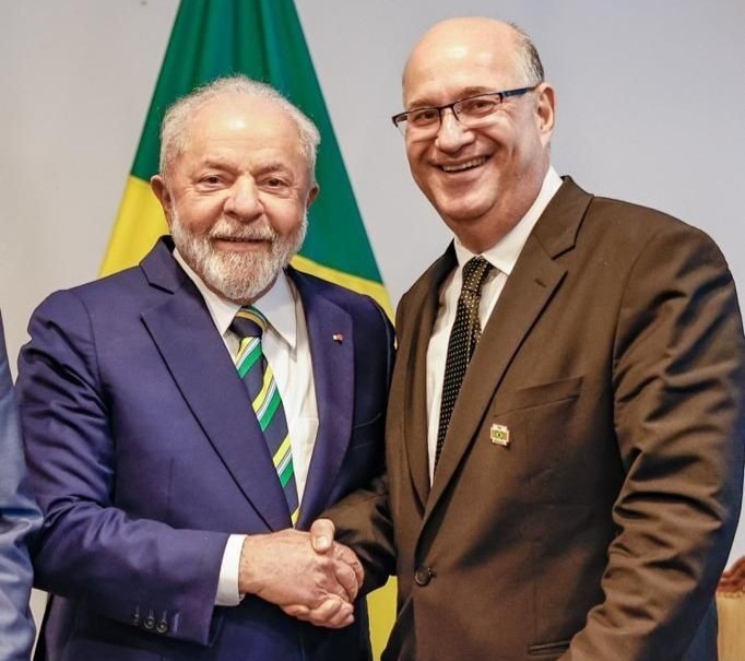 Presidente da República Federativa do Brasil, Luiz Inácio Lula da Silva, junto ao Presidente do BID, Ilan Goldfajn. | Foto: Divulgação BID