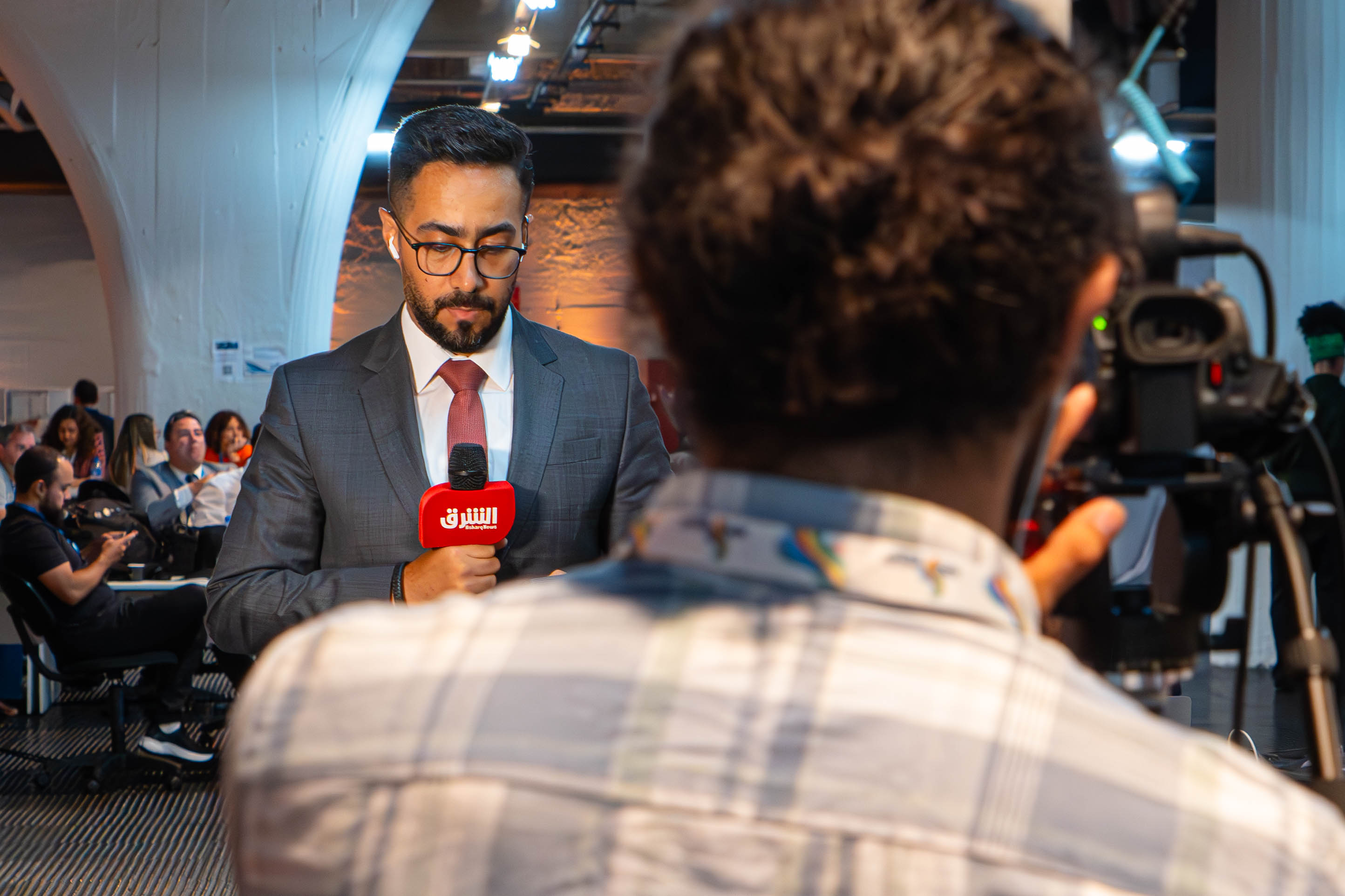 Correspondente do Al-Sharq News ao vivo do Oriente Médio |  Foto: Audiovisual/G20