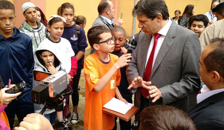 O hoje ministro já foi sabatinado pela Imprensa Jovem em outras oportunidades, quando prefeito de São Paulo. Foto: Acervo/Imprensa Jovem