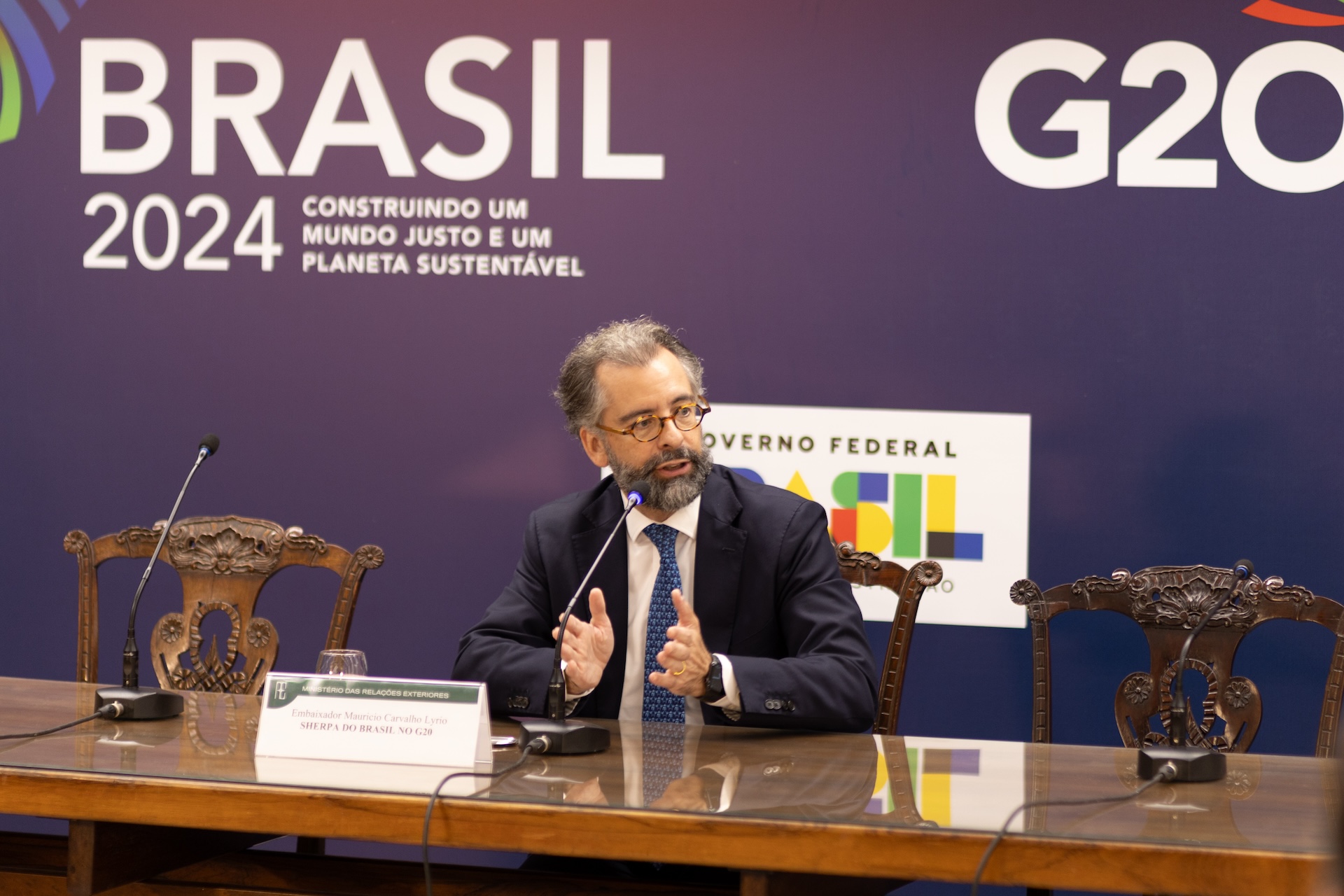 "Social inequality is a cross-cutting issue in G20 discussions," says Brazilian Sherpa Mauricio Lyrio. Photo: Audiovisual/G20 Brasil