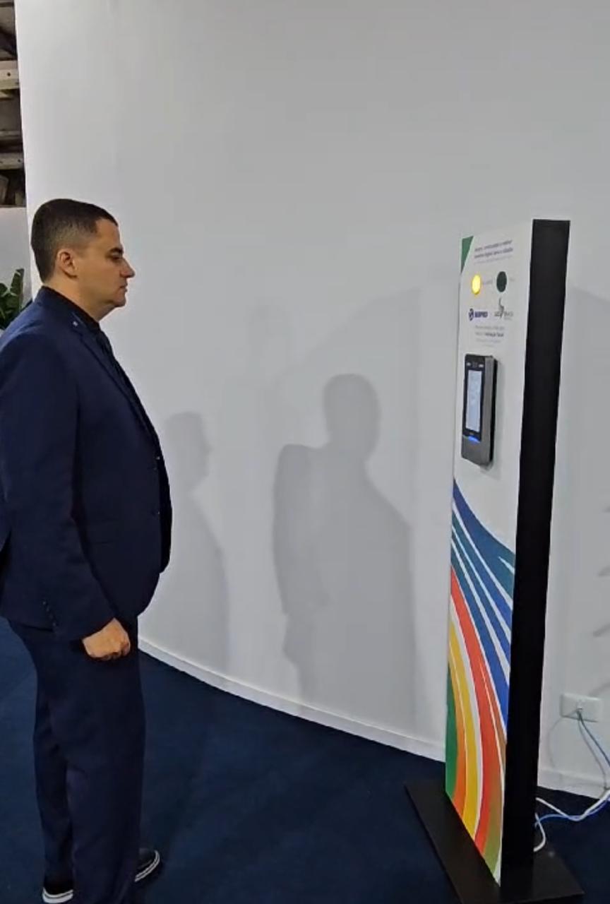 The biometric face scanner was available at Marina da Glória, Rio de Janeiro, the venue for the G20 ministerial meeting | Disclosure/Serpro