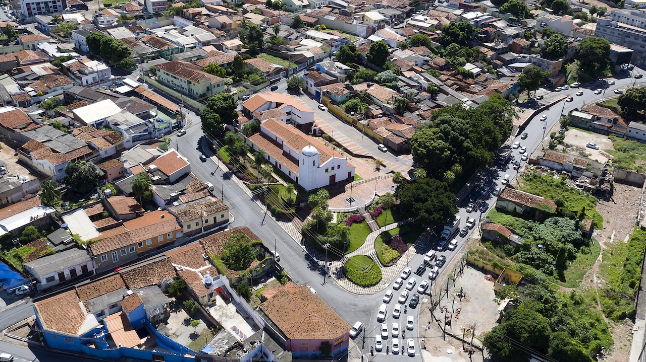 A Igreja de Nossa Senhora do Rosário e São Benedito é um dos marcos de fundação de Cuiabá. Foi contruída em arquitetura de terra, em 1730, às margens do córrego da Prainha. (Foto: Flávio André/MTur)